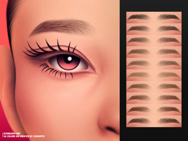 Sims 4 — Eyebrows N87 by cosimetic — - Female