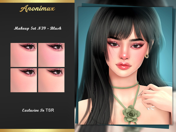 Sims 4 — Makeup Set N39 - Blush by Anonimux_Simmer — - 4 Swatches