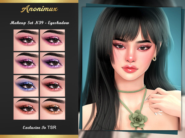 Sims 4 — Makeup Set N39 - Eyeshadow by Anonimux_Simmer — - 8 Swatches