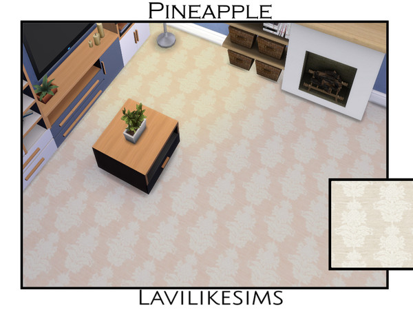 Sims 4 — Pineapple Floors by lavilikesims — Everything pineapple, from colour to shapes, 4 floors in 3 colours