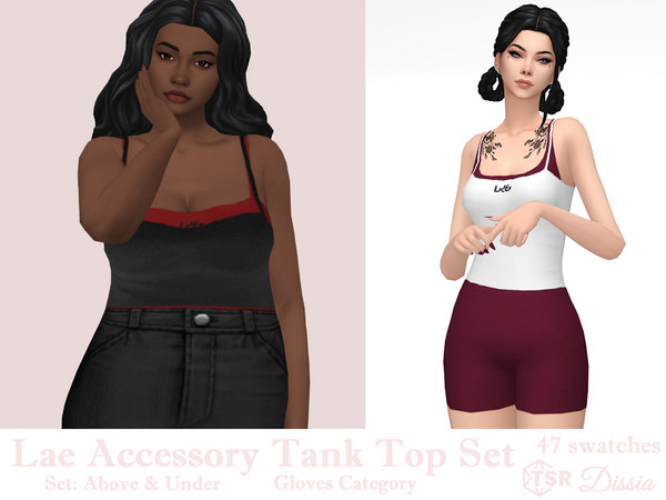 Sims 4 — Lae Accessory Top by Dissia — Accessory tank tops that goes above or under clothing
