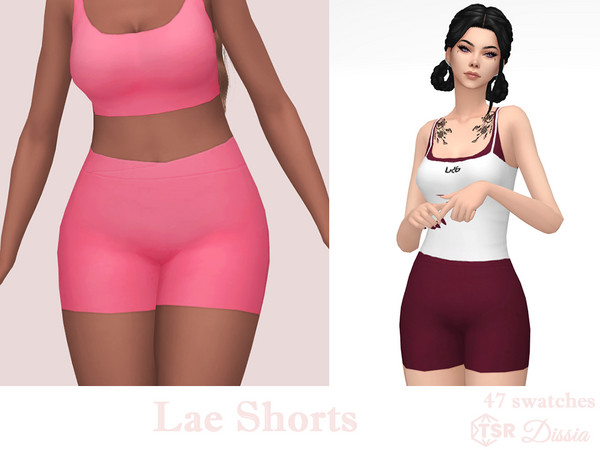 Sims 4 — Lae Shorts by Dissia — Short sporty shorts