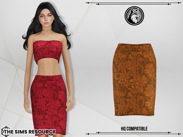 Sims 4 — Aria Set Skirt by ForLima — 4 Colors