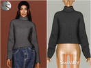 Sims 4 — Briana Turtleneck Sweater by Camuflaje — Cute fall, winter outfit, turtleneck sweater -New mesh -Compatible with