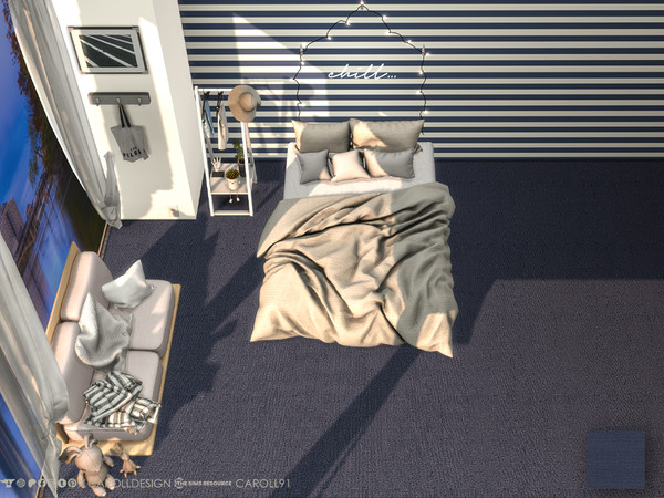 Sims 4 — Marina Carpet by Caroll912 — A single swatch navy carpet floor. Suitable for indoor use, especially for