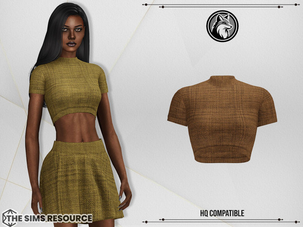 Sims 4 — Emily Set Top by ForLima — 6 Colors