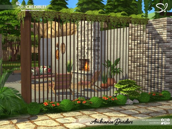 Sims 4 — Ambiance Divider Plant tall by SIMcredible! — Bringing to TSR the Ambiance series. This first set of dividers