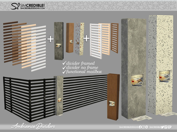 Sims 4 — Ambiance Divider Backyard framed by SIMcredible! — Bringing now the second part of our Ambiance collection. Some