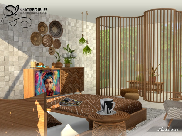 Sims 4 — Ambiance Divider Wavy Tall by SIMcredible! — This is the fourth and last Ambiance set. Bringing some modern