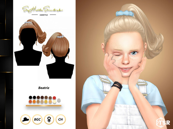 Sims 4 — Beatriz Hairstyle for Children by sehablasimlish — Hope you like it and enjoy it. Maxis Match