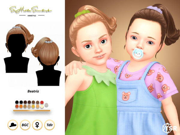 Sims 4 — Beatriz Hairstyle for Toddler by sehablasimlish — Hope you like it and enjoy it. Maxis Match