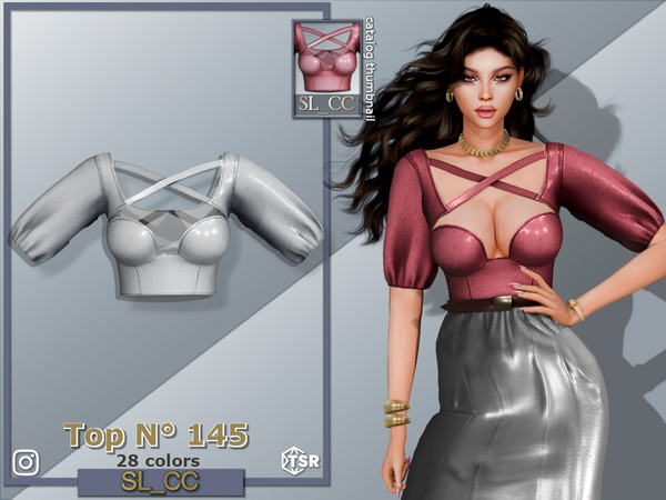 Sims 4 — SL_Top_145 by Mona — -New mesh-