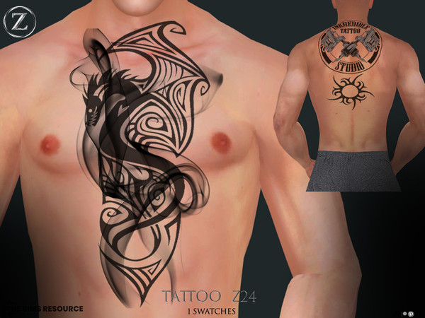 Sims 4 — TATTOO Z24 by ZENX — Base Game