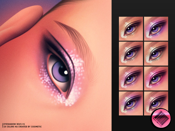 Sims 4 — MM Glitter Eyeshadow N325 V1 by cosimetic — - Female
