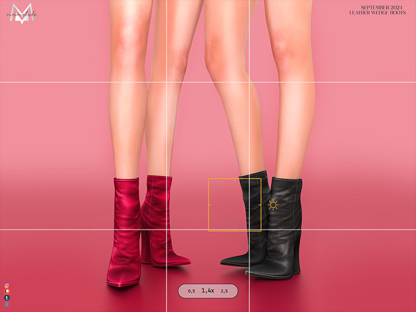 Sims 4 — [PATREON] Wedge Heeled Boots by Mermalade — - New Mesh