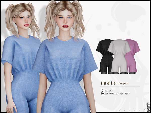 Sims 4 — Sadie Jumpsuit by _ironik_ — -10 Colors