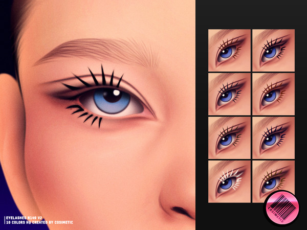 Sims 4 — 2D Eyelashes N149 V2 by cosimetic — - Female