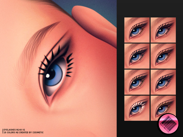 Sims 4 — 2D Eyelashes N149 V1 by cosimetic — - Female