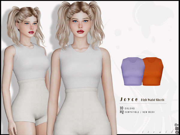 Sims 4 — JOYCE SET - Tank Top by _ironik_ — -10 Colors