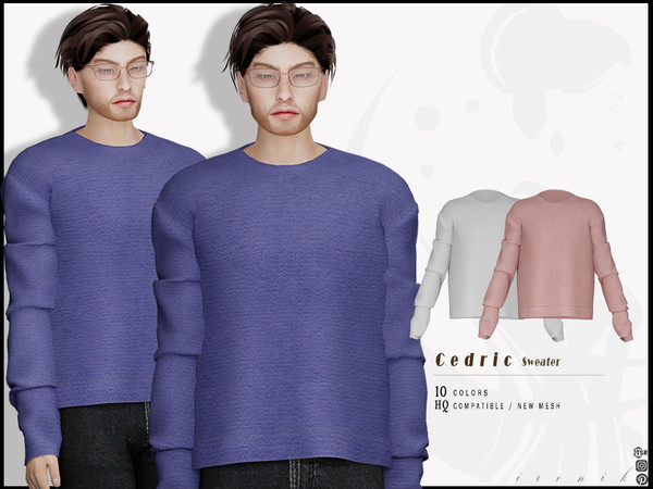 Sims 4 — Cedric Sweater by _ironik_ — -10 Colors