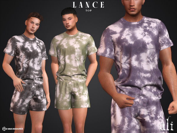 Sims 4 — LANCE top by ali1 — Tie Dye T-shirt