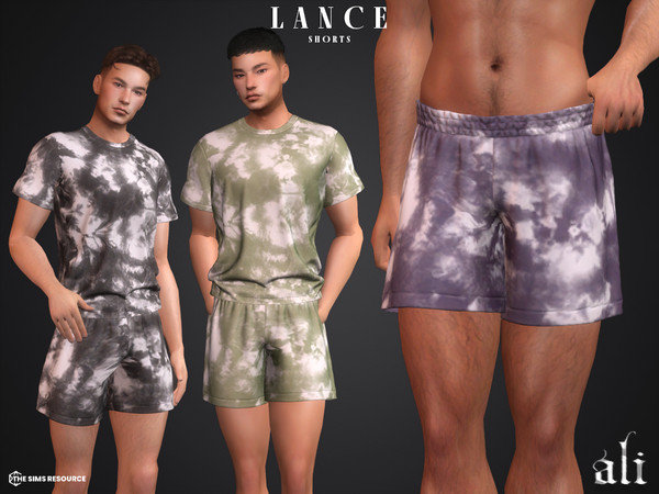 Sims 4 — LANCE shorts by ali1 — Tie Dye Shorts