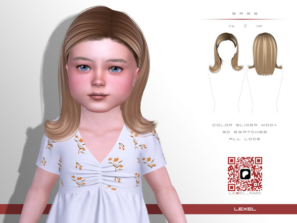 Sims 4 — Bree - toddler hairstyle by LEXEL_s — 30 swatches