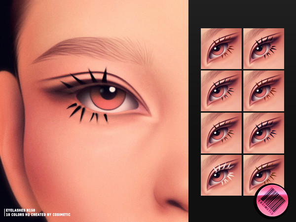 Sims 4 — 2D Eyelashes N150 by cosimetic — - Female