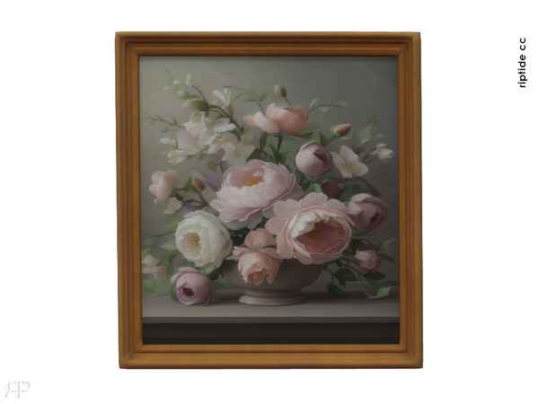 Sims 4 — Riptide-CC Gallery Reverie Collection Paint Vintage Romance by Riptidecc — Transform your walls into a gallery