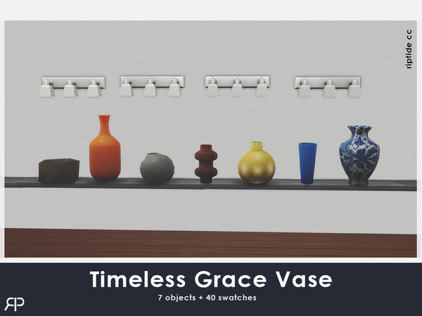 Sims 4 — Timeless Grace Vase Collection by Riptidecc — Elevate your living space with the Timeless Grace Vase Collection,
