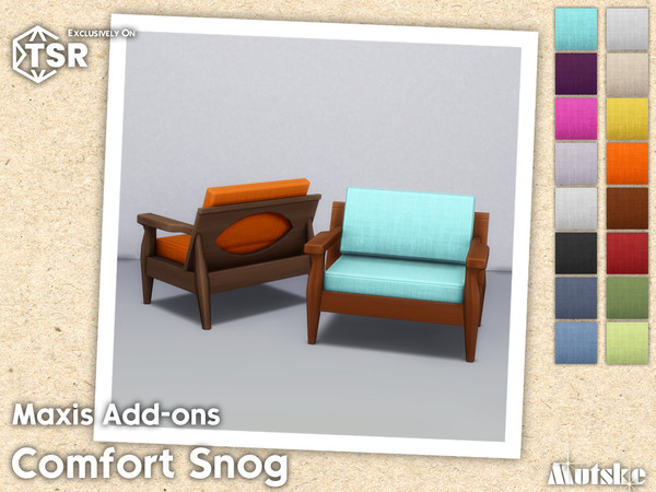 Sims 4 — Snog The Chair by Mutske — Maxis Add-on of several comfort items. Make sure that your game is fully patched and