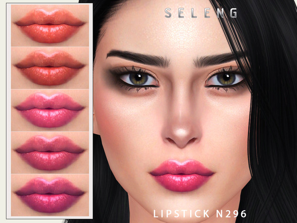 Sims 4 — Lipstick N296 by Seleng — The lipstick has 15 colours and HQ compatible. Allowed for teen, young adult, adult