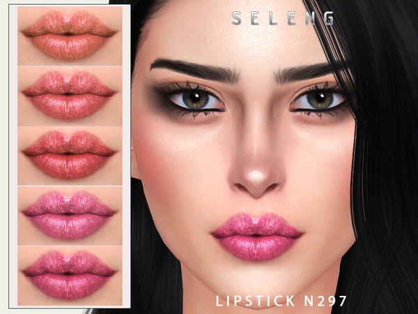 Sims 4 — Lipstick N297 by Seleng — The lipstick has 15 colours and HQ compatible. Allowed for teen, young adult, adult
