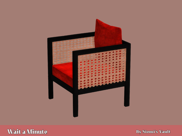 Sims 4 — Wait a Minute - Chair by siomisvault — Hello! I bring you a set that is pretty chill I hope you like it! Thank