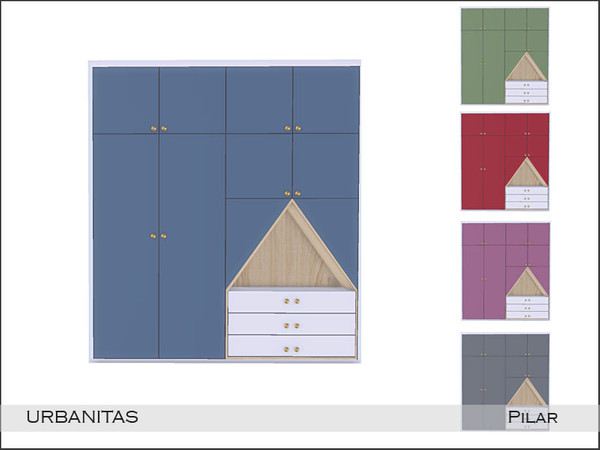 Sims 4 — Pilar Urbanitas Dresser by Pilar — Interchangeable colors for a juvenile bedroom