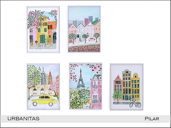 Sims 4 — Pilar Urbanitas Painting by Pilar — Interchangeable colors for a juvenile bedroom