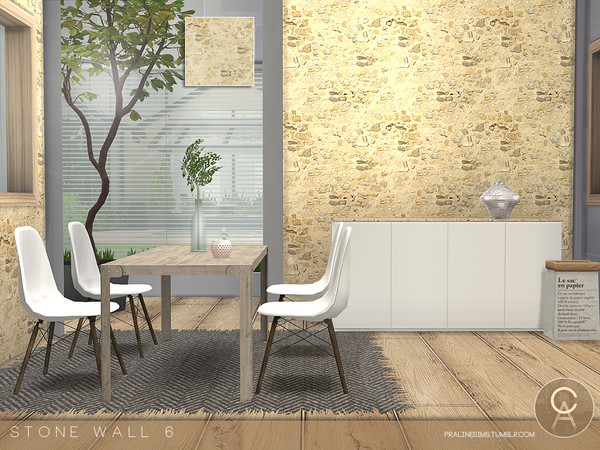Sims 4 — Stone Wall 6 by Pralinesims — By Pralinesims
