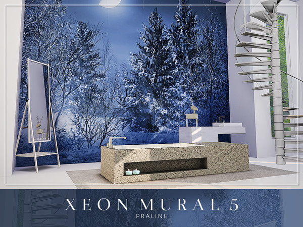 Sims 4 — XEON Mural 5 by Pralinesims — By Pralinesims
