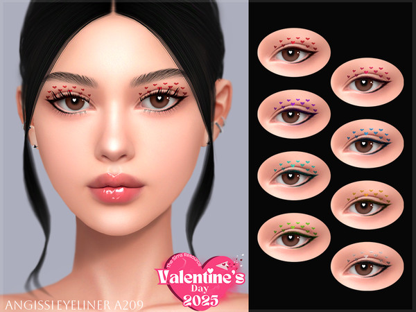 Sims 4 — Eyeliner A209 by ANGISSI — PREVIEWS MADE USING HQ MODE Makeup category