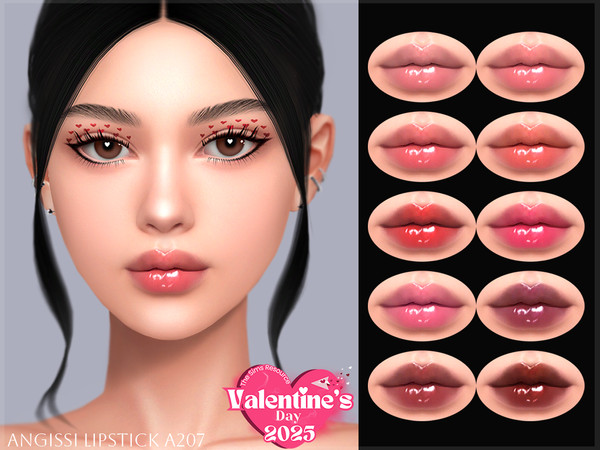Sims 4 — Lipstick A207 by ANGISSI — PREVIEWS MADE USING HQ MOD Female