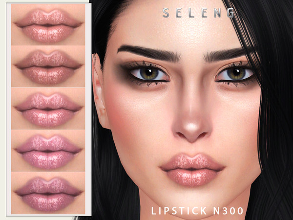 Sims 4 — Lipstick N300 by Seleng — The lipstick has 15 colours and HQ compatible. Allowed for teen, young adult, adult
