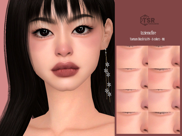 Sims 4 — IMF Taetum Blush N.179 by IzzieMcFire — Taetum Blush N.179 contains 8 colors in hq texture.