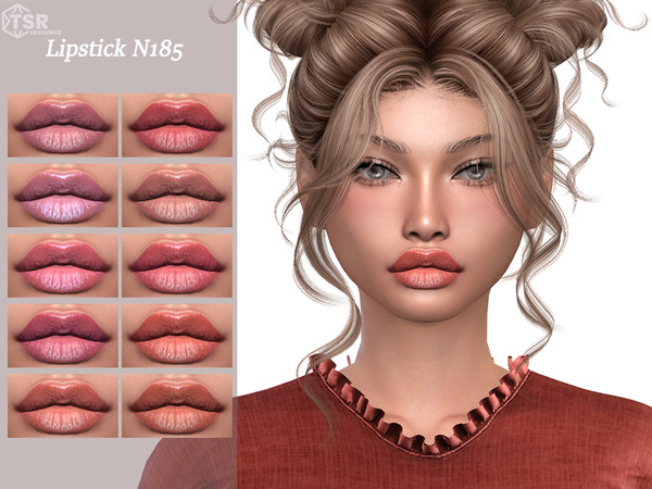 Sims 4 — Lipstick N185 by Layla — Previews were made using HQ Mod