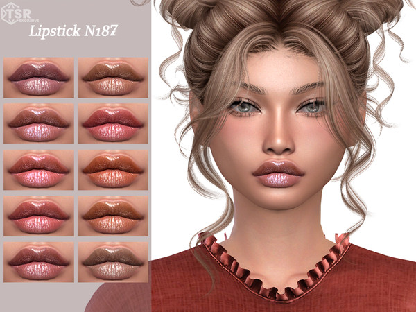 Sims 4 — Lipstick N187 by Layla — Previews were made using HQ Mod