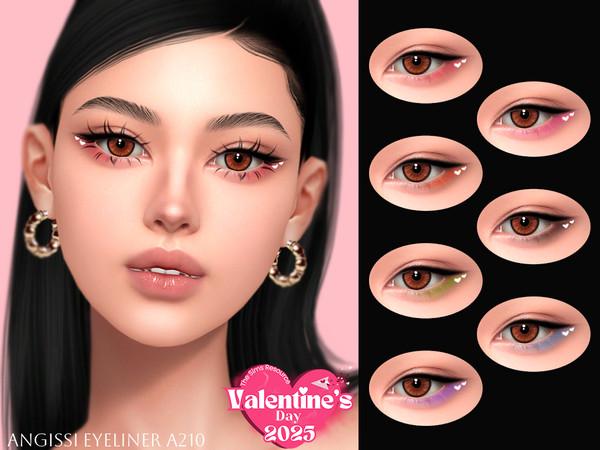 Sims 4 — Eyeliner A210 by ANGISSI — PREVIEWS MADE USING HQ MODE Makeup category