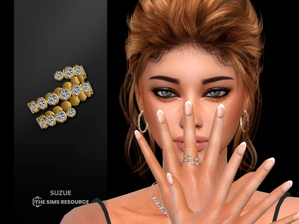 Sims 4 — Spiral Diamond Ring by Suzue — New Mesh (Suzue)