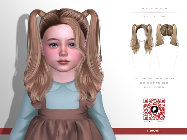 Sims 4 — Roxana - toddler hairstyle by LEXEL_s — 30 swatches