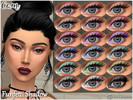 Sims 4 — Funfetti Eyeshadow by coll22 — A colorful, glittery eyeshadow in 18 bright shades.