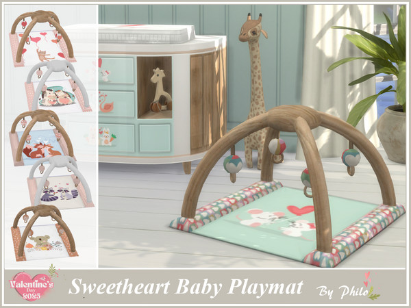 Sims 4 — Philo_Sweetheart Baby Playmat by philo — This set includes;