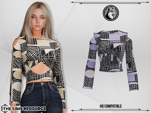 Sims 4 — Nellie Top by ForLima — 4 Colors